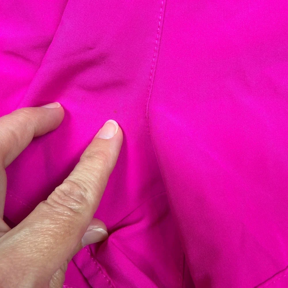 ASICS Running Shorts Womens XL Pink WA1SH2467 Athletic Lined Zipper Pocket